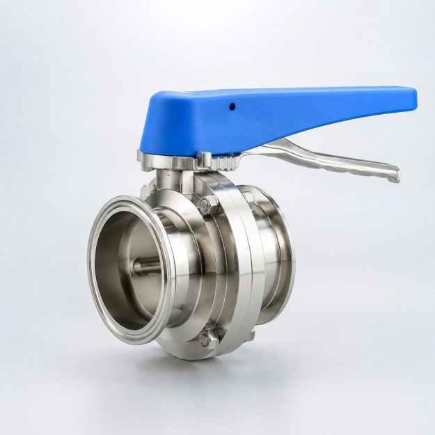 Van bướm vi sinh tay kẹp Inox. SUS304 – SUS316